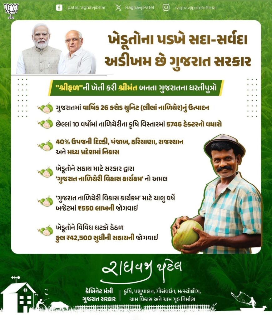 શ્રીફળ ની ખેતિ કરી શ્રીમંત બનતા ગુજરાતના ધરતીપુત્રો