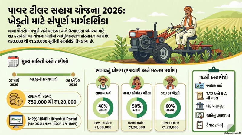 i-khedut Power Tiller Subsidy Gujarat 2026